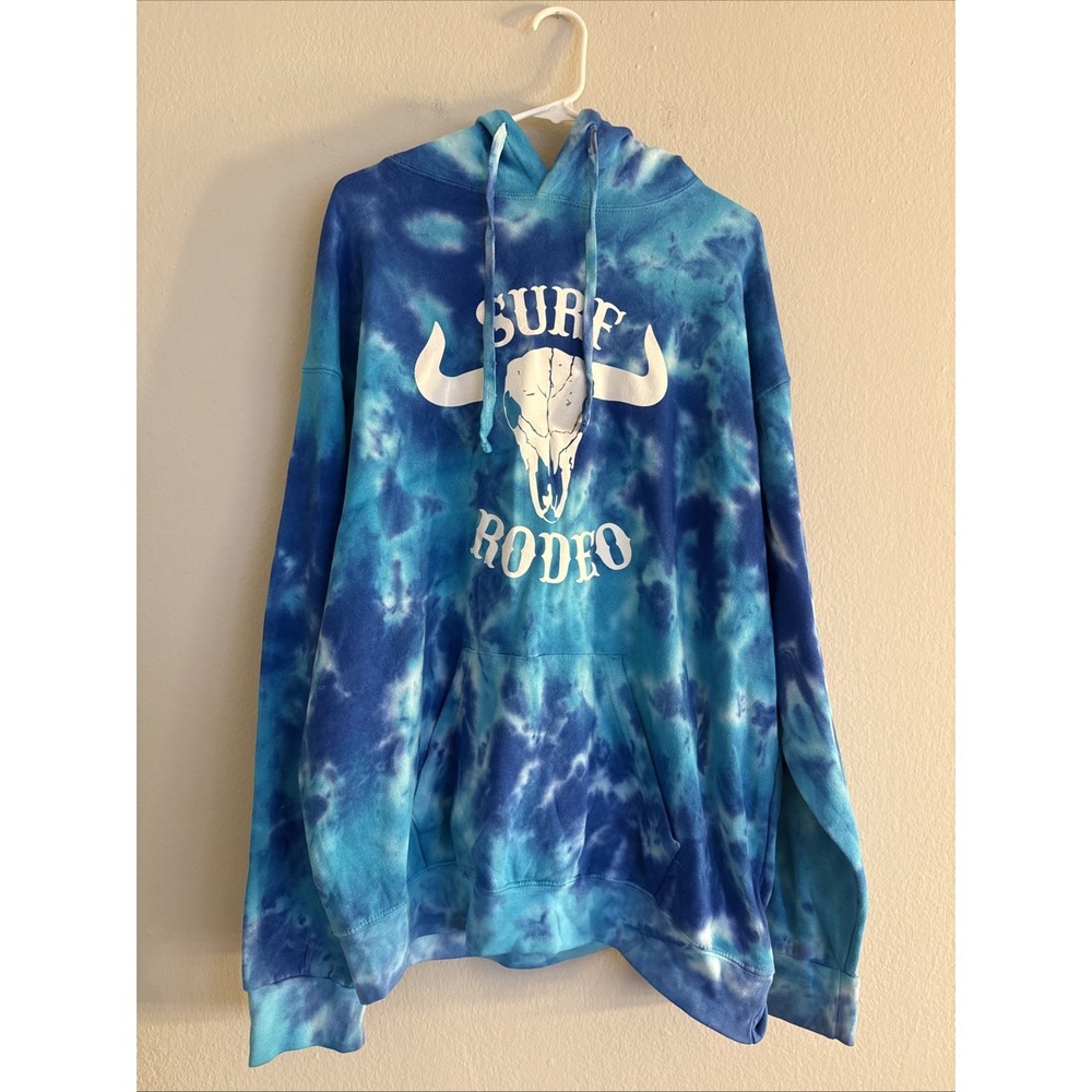 Surf Rodeo Ventura California Fairground Blue‎ Tie Dye Sweatshirt Sz XL